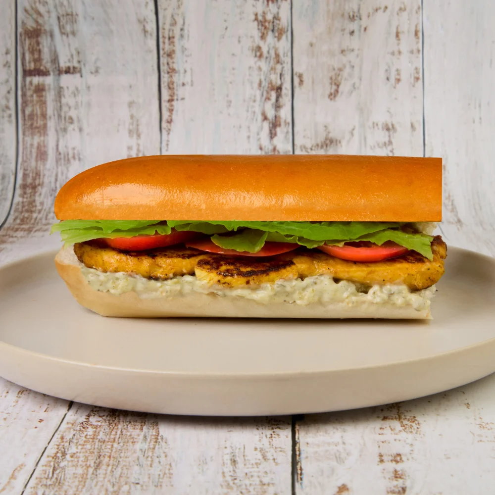 Sandwich au poulet safrané